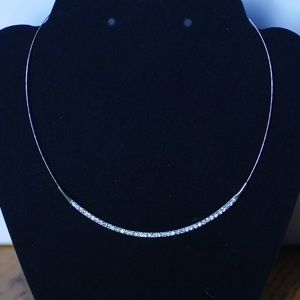 Delicate rhinestone wire necklace